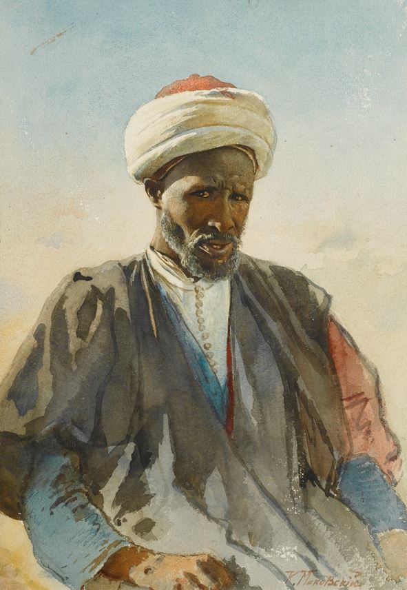 Konstantin Egorovich  Makovsky - Portrait of an Arab | MasterArt